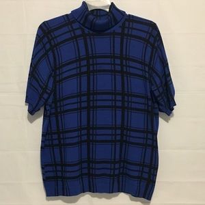 Lane Bryant Blue Black Top Womens 22/24